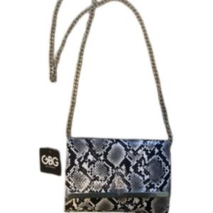 G By Guess White and Black Snakeskin Purse - NWT